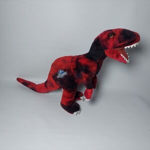 Jurassic World Dinosaur Plush Red Black Velociraptor Raptor 12" Universal Studio